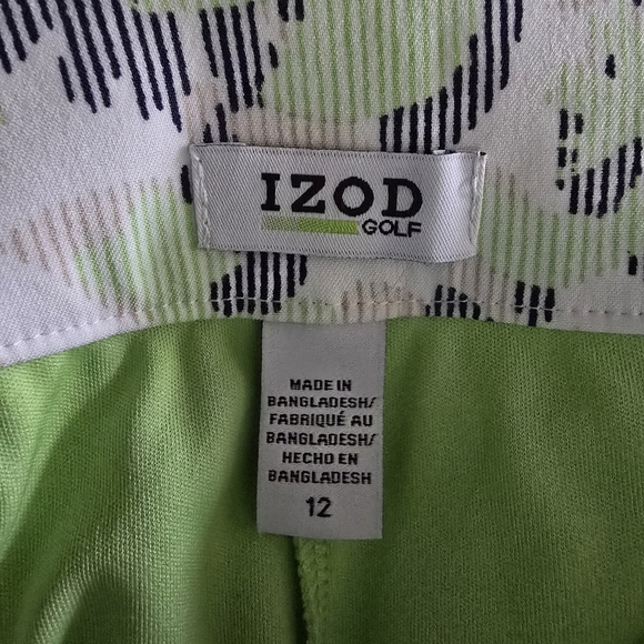 Izod Golf Floral Mini Skort With Pockets Blue And Green Womans Size 12 - Picture 5 of 6